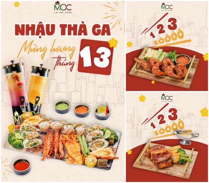 Nhậu thả ga tại Mộc Riêu Nướng - mừng lương tháng 13