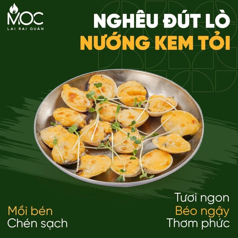 Nghêu đúc lò nướng kem tỏi thơm lừng