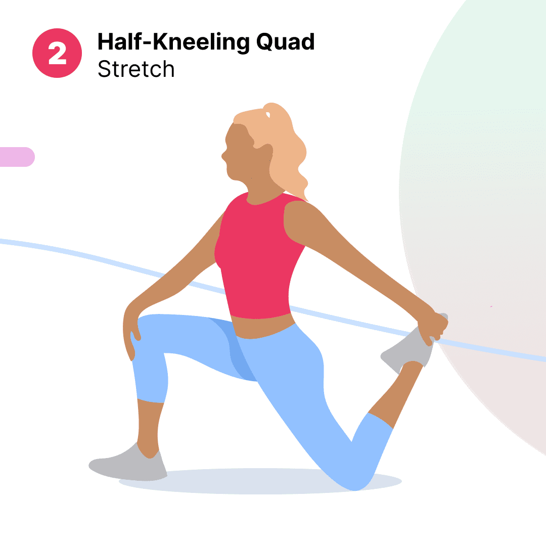 bài tập Half-Kneeling Quad Stretch