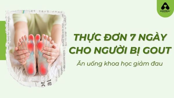 thực đơn 7 ngày dành cho người bị gout