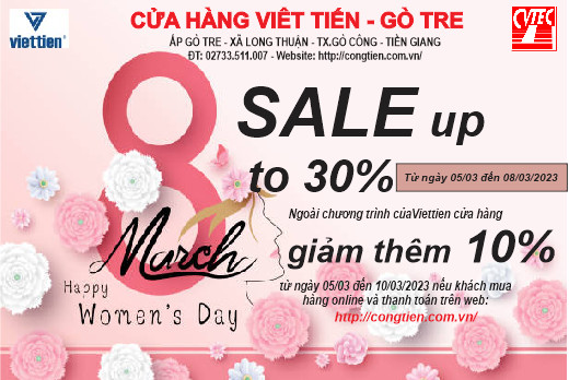 CHÀO MỪNG QUỐC TẾ PHỤ NỮ 08/03 NHẬN NGAY ƯU ĐÃI