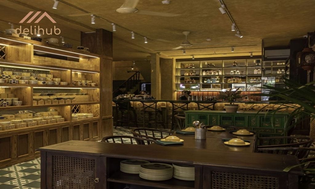 Sơn hiệu ứng giả cổ cho không gian Cafe Vintage