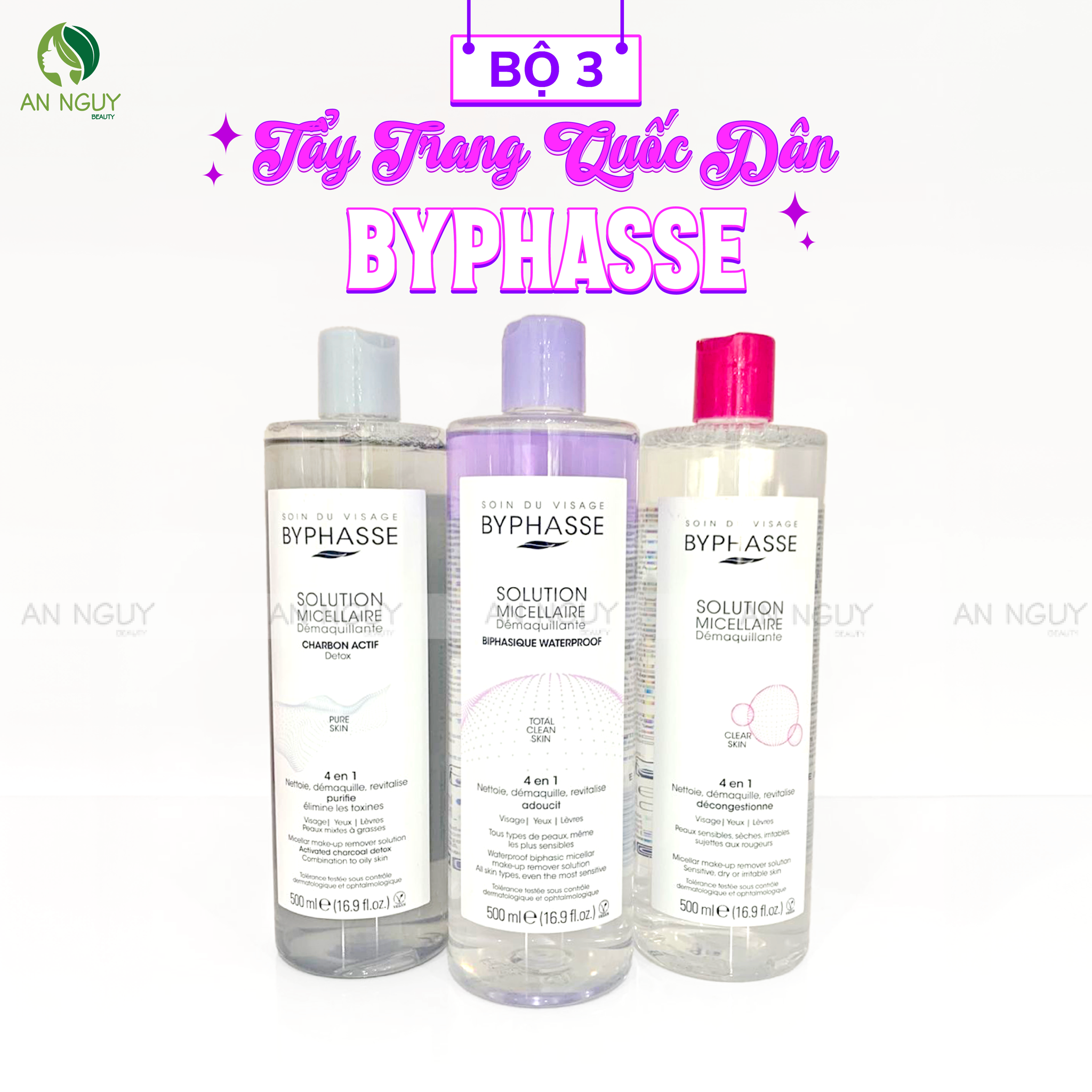 💦 BỘ 3 TẨY TRANG QUỐC DÂN - BYPHASSE 💦