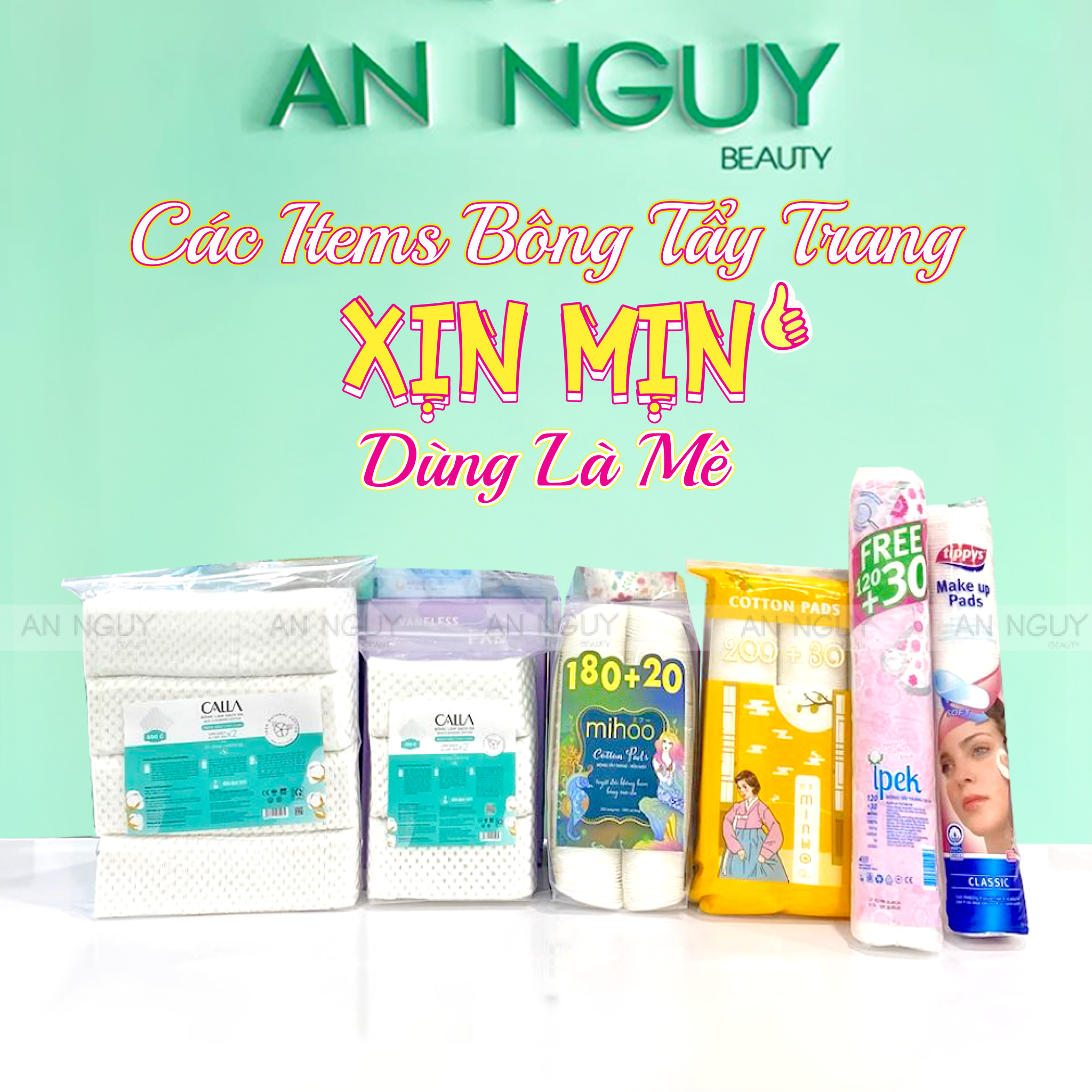 💯 CÁC ITEMS BÔNG TẨY TRANG XỊN MỊN💯