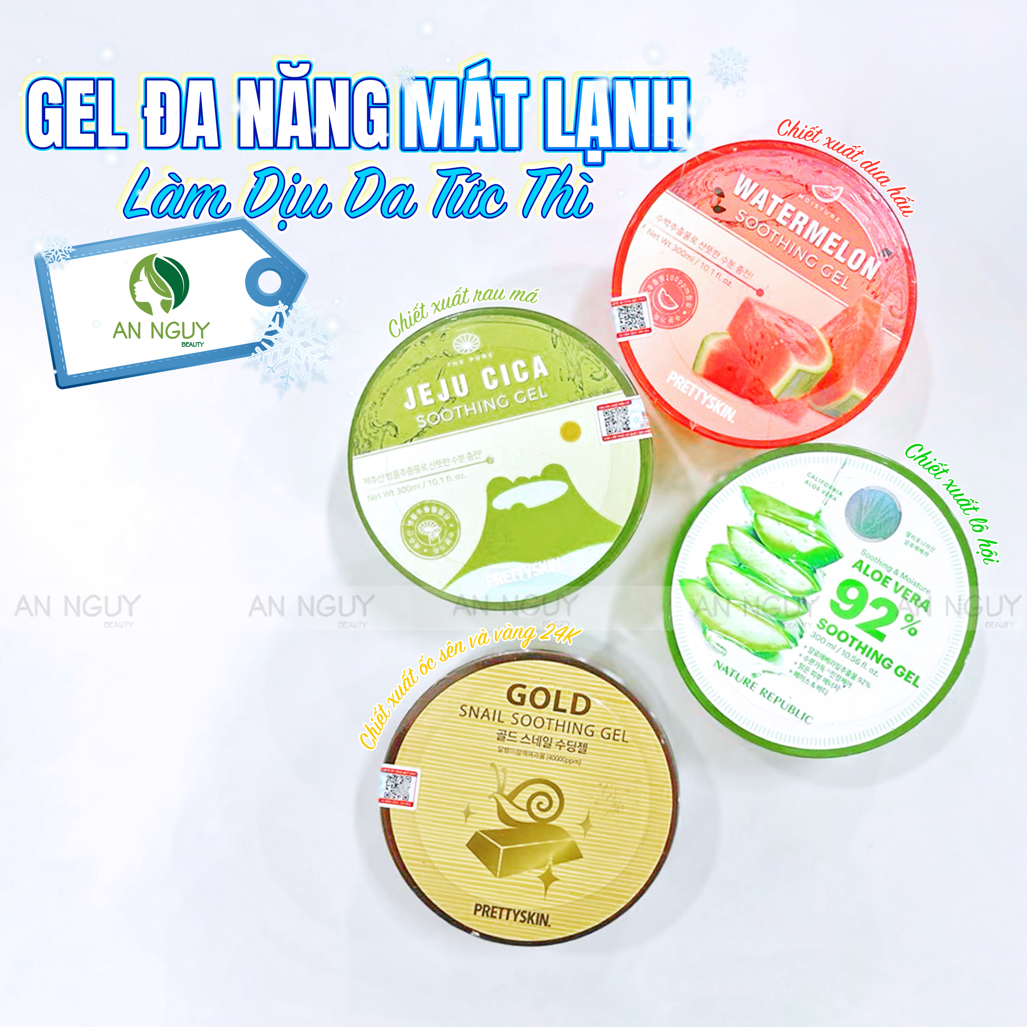 💦 GEL ĐA NĂNG MÁT LẠNH - LÀM DỊU DA TỨC THÌ❄️