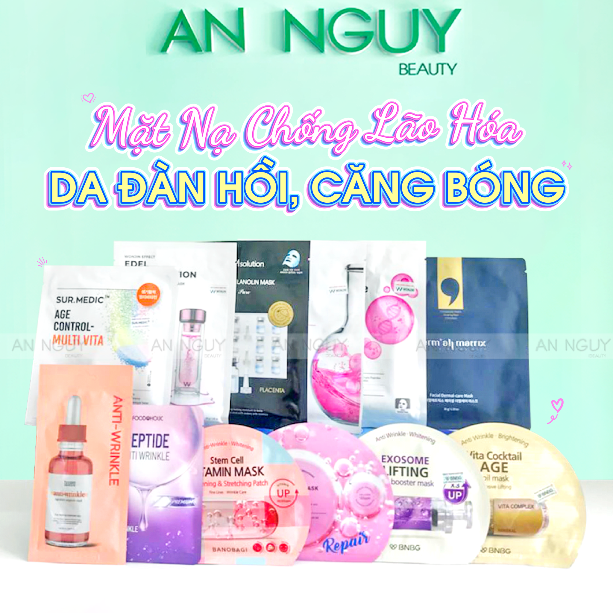 💜MẶT NẠ CHỐNG LÃO HÓA💜💧DA ĐÀN HỒI, CĂNG BÓNG💧