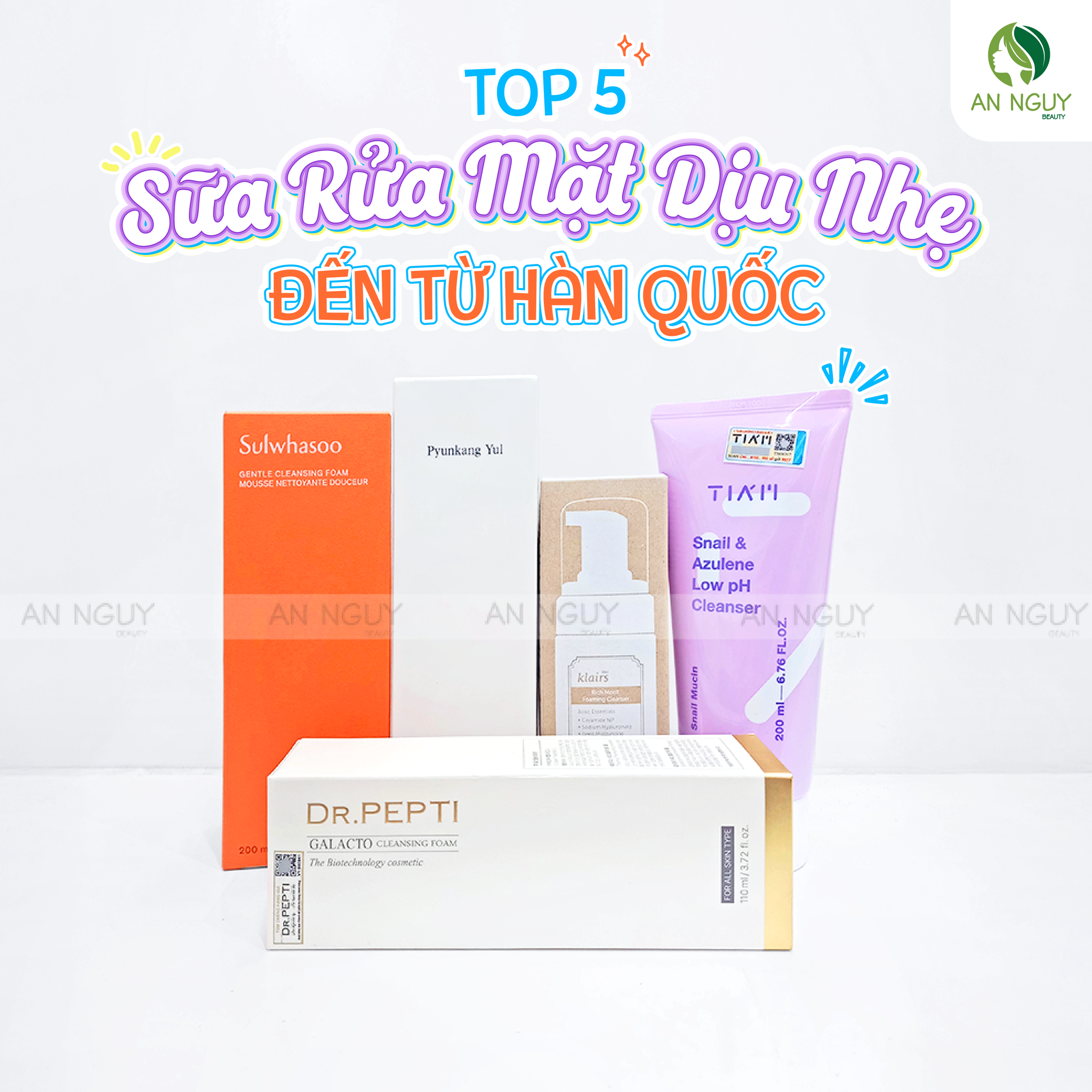 TOP 5 SỮA RỬA MẶT DỊU NHẸ DẾN TỪ HÀN QUỐC