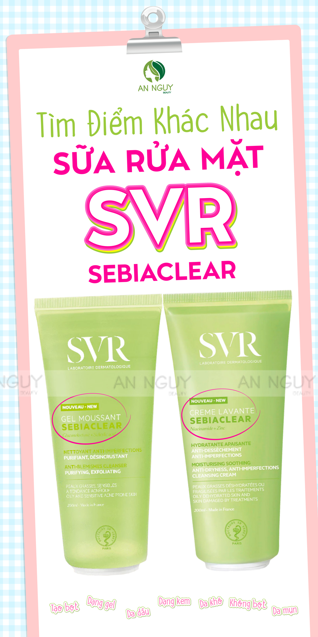🔎TÌM ĐIỂM KHÁC NHAU 💚SỮA RỬA MẶT SVR💚