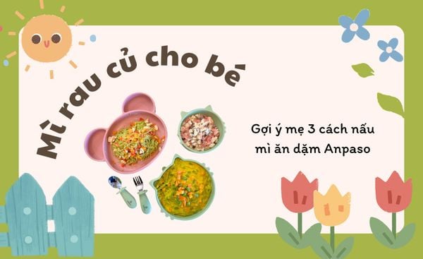 Mì rau củ cho bé - Gợi ý mẹ 3 cách nấu mì ăn dặm Anpaso