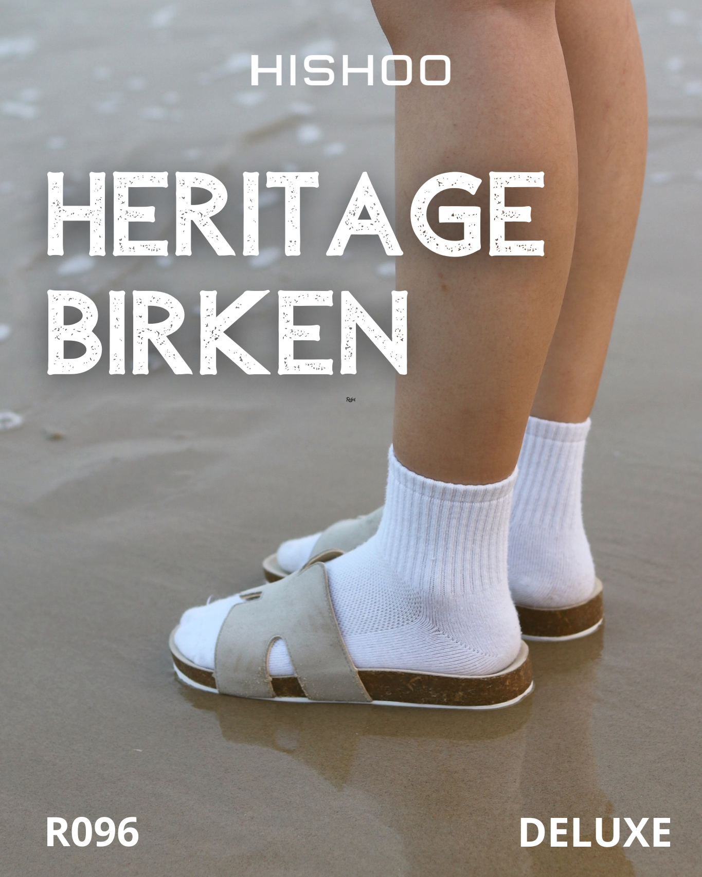 Dép Đế Trấu Nam Nữ Birken Quai Ngang Chữ H Da Bò Hishoo R095