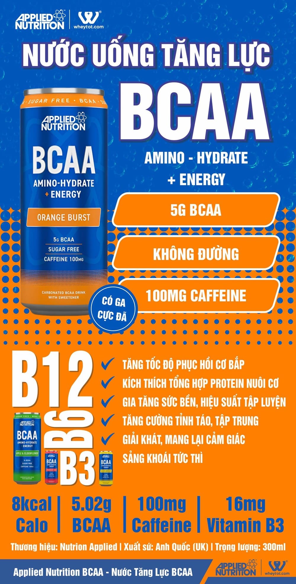 Applied Nutrition BCAA - Functional Drink Cans 330ML