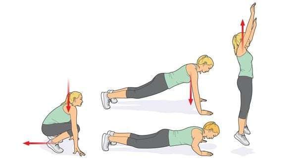 Burpee Thruster là bài tập giảm cân đơn giản, hiệu quả cao