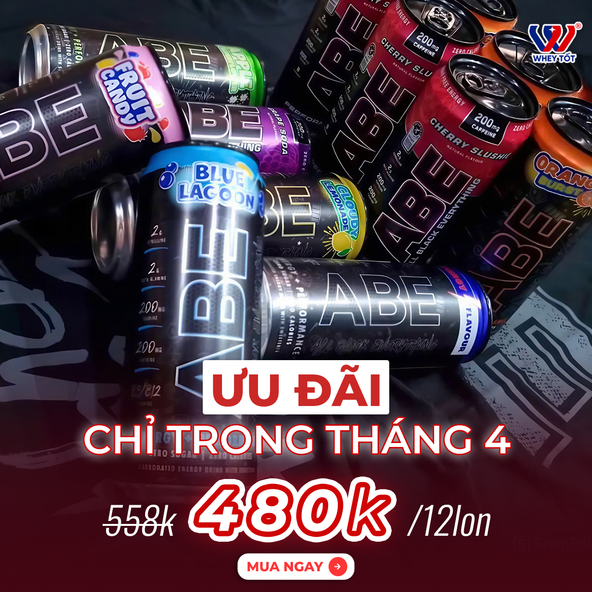Lon ABE - Energy + Performance - Nước tăng lực có ga