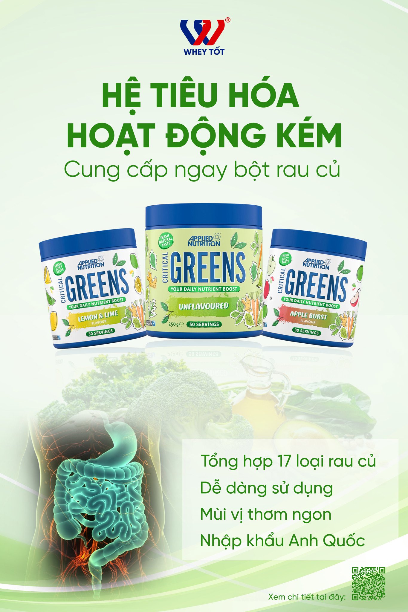 Applied Nutrition Critical Greens 250G (50 Servings)