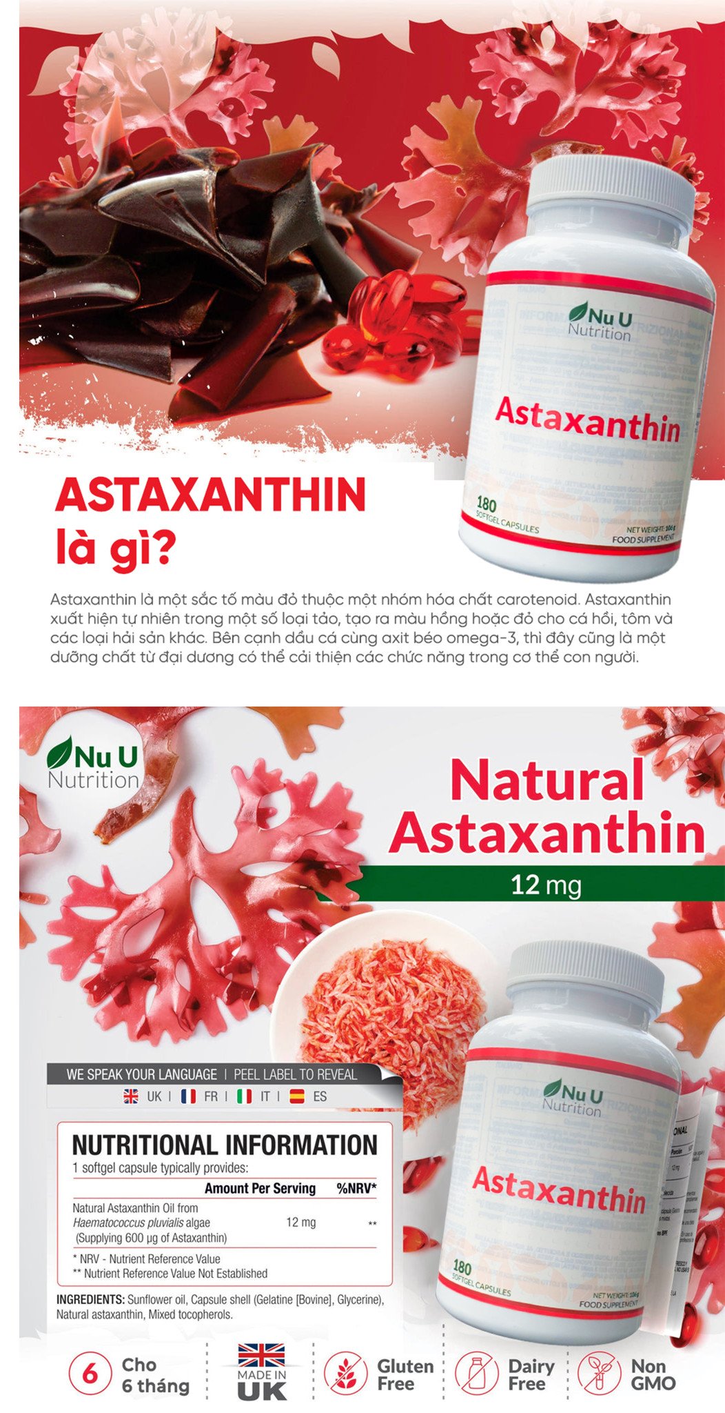 astaxanthin Nu U Nutrition