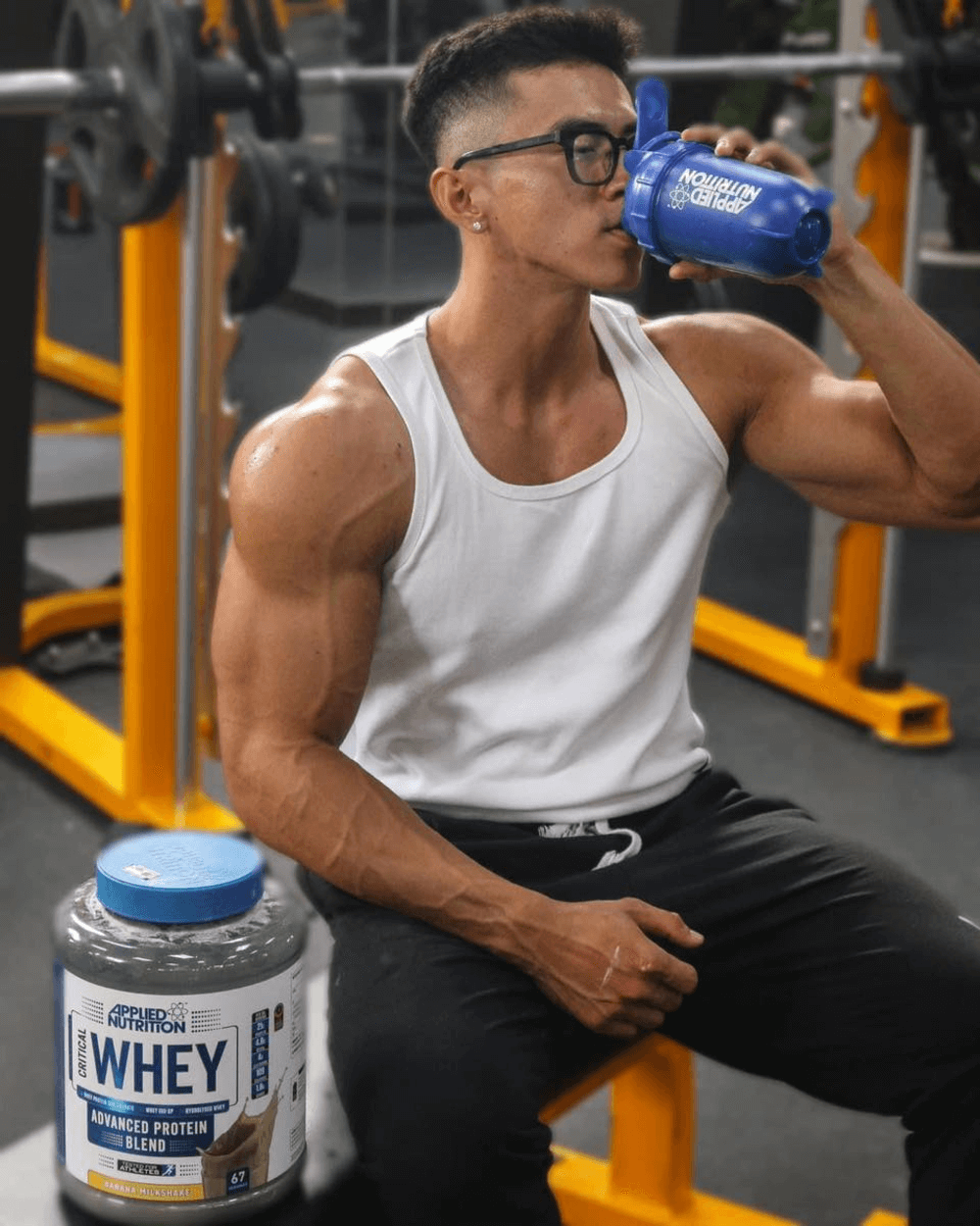 uống whey khi tập gym giúp tăng cơ