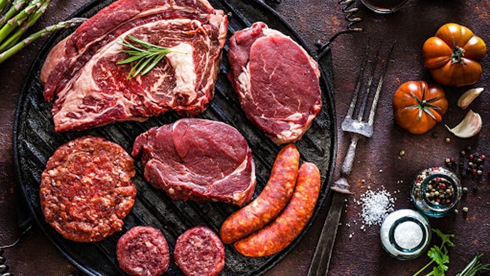 Thịt đỏ thực phẩm tăng cân cho người gầy