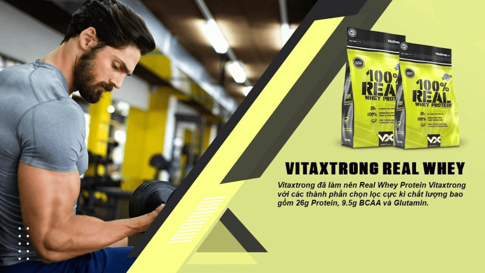 Vitaxtrong Real Whey - whey protein giá rẻ