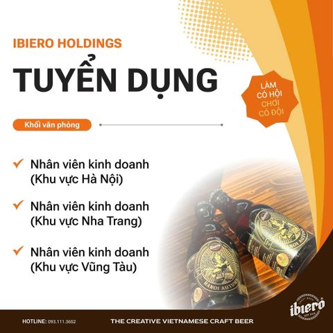 TUYỂN NHÂN VIÊN KINH DOANH - Cùng hệ thống IBIERO STATION vươn xa!