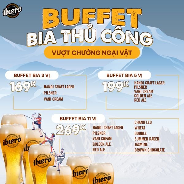 Buffet bia với nhiều vị khác nhau
