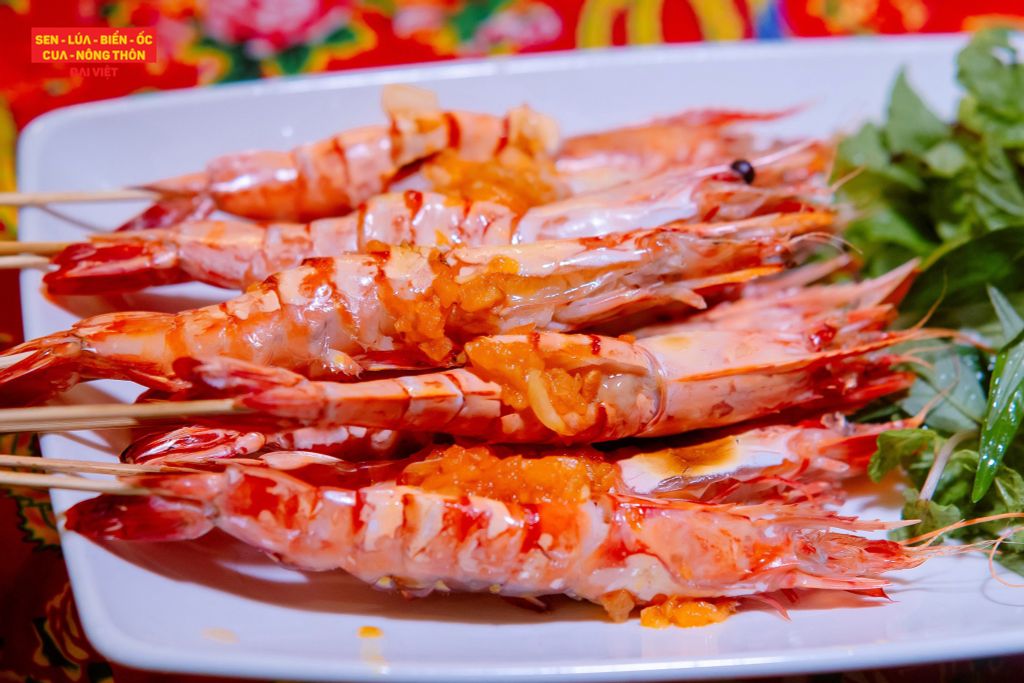 Grilled Garlic Butter Giant Tiger Prawn - A Delightful Seafood Dish at Bui Vien Restaurant