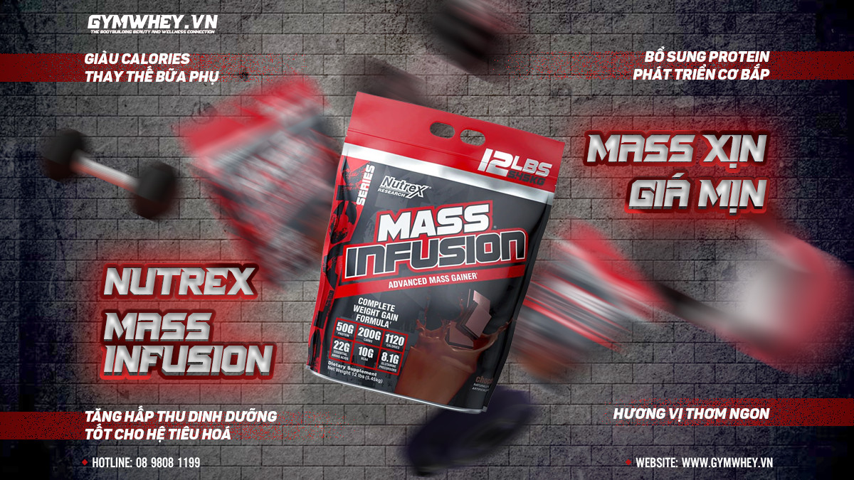 Nutrex Mass Infusion - MASS XỊN, GIÁ MỊN