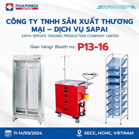 THƯ MỜI THAM QUAN GIAN HÀNG SAPAMEFA TẠI TRIỂN LÃM PHARMEDI 2024