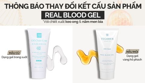 THÔNG BÁO: THAY ĐỔI KẾT CẤU SẢN PHẨM REAL BLOOD GEL