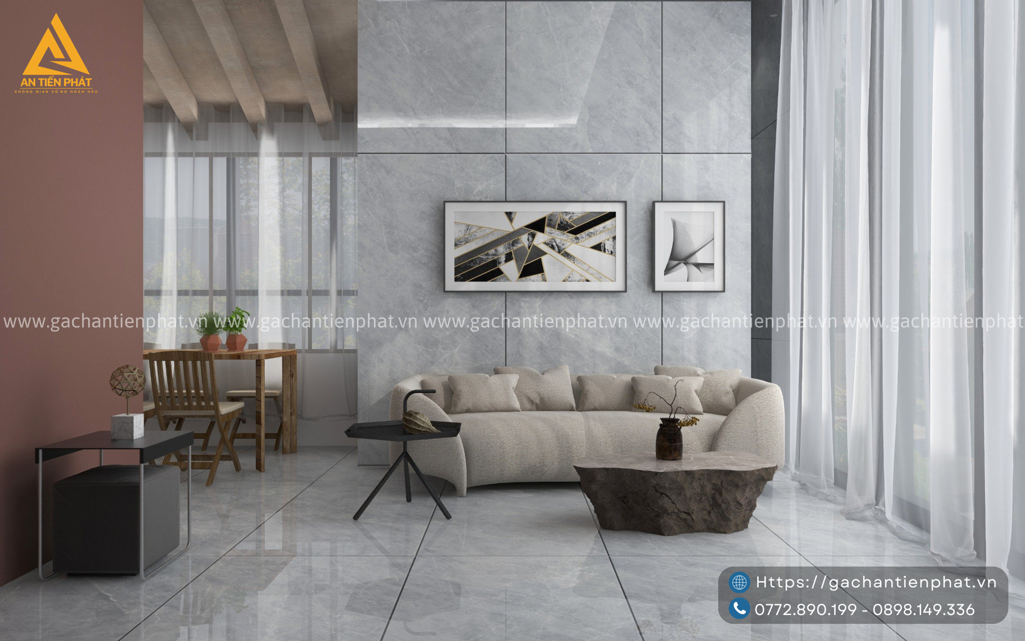 Gạch 80x160 Apodio AF.10.86.8026 ( 8026 ) Tundra Grey Marble Glossy An