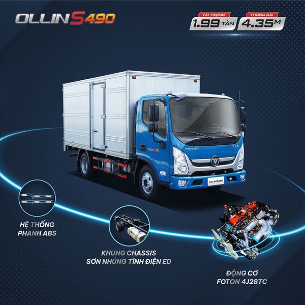 BẢNG GIÁ XE TẢI FOTON OLLIN S THÊ HỆ MỚI