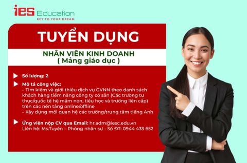 TUYỂN DỤNG NHÂN VIÊN KINH DOANH