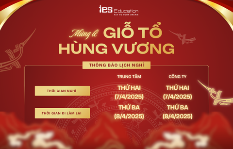 THÔNG BÁO NGHỈ LỄ GIỖ TỔ HÙNG VƯƠNG MÙNG 10/3