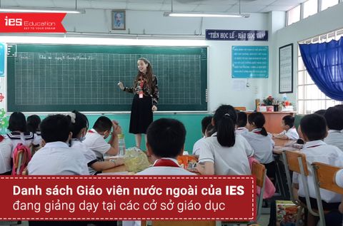 Danh sách Giáo viên nước ngoài của IES đang giảng dạy tại các cở sở giáo dục