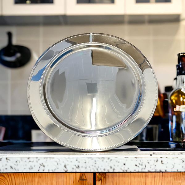 Mâm tròn Inox 39cm