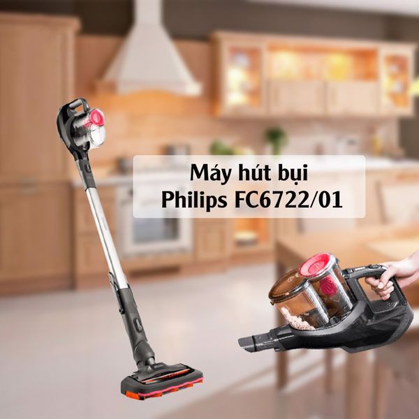 Máy hút bụi siêu hiện đại 2 trong 1 Philips SpeedPro FC6722/01