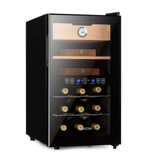 Tủ tích hợp bảo quản rượu vang và cigar Klarstein 48L