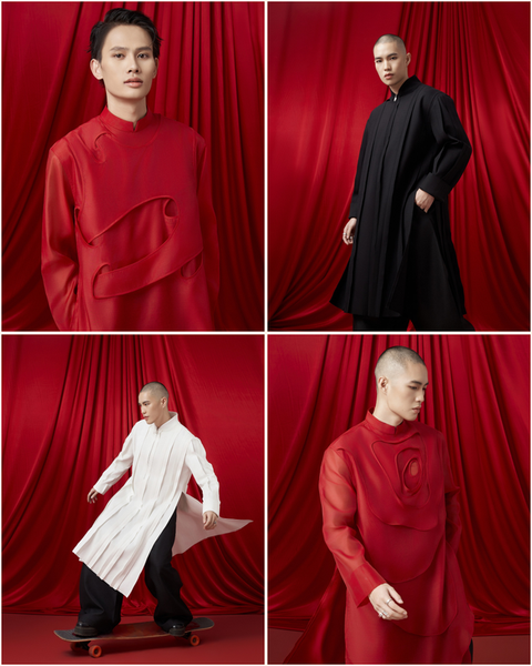 Áo dài Tết cho nam của các local brand năm nay: Mẫu mã đa dạng, phom dáng và hoạ tiết cũng đẹp ra phết!