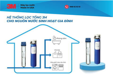 Giải Quyết Vấn Đề Nguồn Nước Tại Căn Hộ Chung Cư - Combo Lọc Tổng 3M AP904