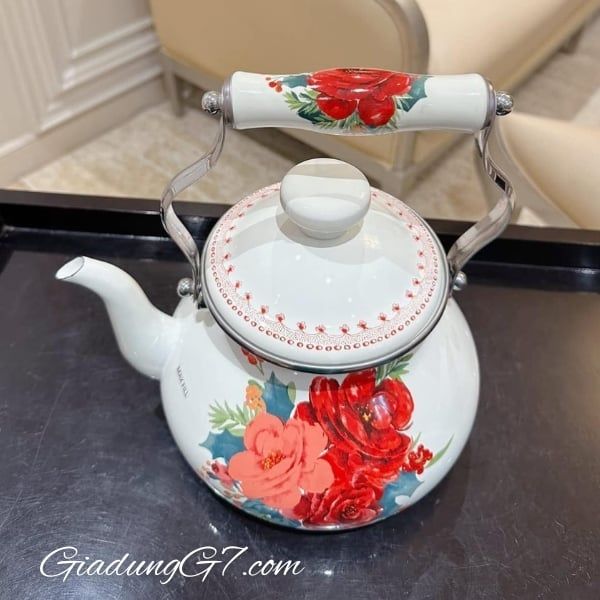 Ấm đun bếp từ The Pioneer Woman Cheerful Rose 1.8L Sử Dụng Đa Năng & Dễ Vệ Sinh