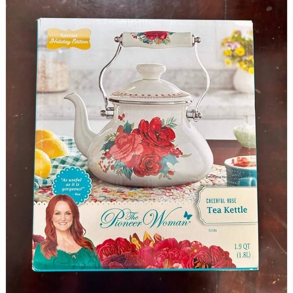Ấm đun bếp từ The Pioneer Woman Cheerful Rose 1.8L Sử Dụng Đa Năng & Dễ Vệ Sinh