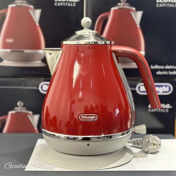 Biến mỗi giờ nghỉ uống trà thành khoảnh khắc tận hưởng với Ấm siêu tốc Delonghi Icona Capitals KBOC2001 1.7L rực rỡ của De'Longhi