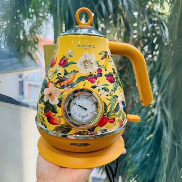 Ấm siêu tốc Magrace Paris 1.7L 1850W - Ấm điện cổ điển chất liệu bằng thép không gỉ 304