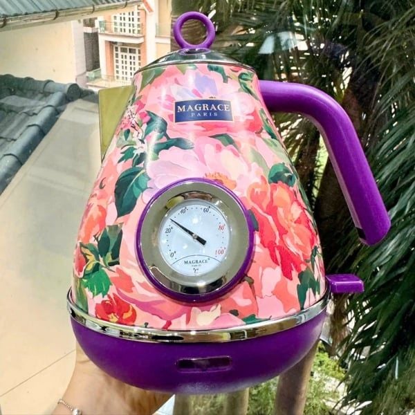 Ấm siêu tốc Magrace Paris 1.7L 1850W Chất liệu kim loại cao cấp, an toàn cho sức khỏe
