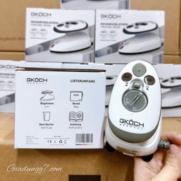 Bàn ủi hơi nước mini Gkoch bền bỉ với thương hiệu Đức được ưa chuộng