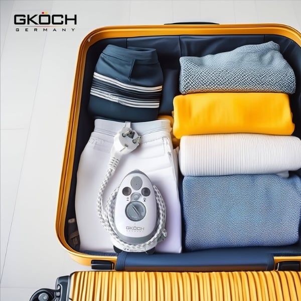 Bàn ủi hơi nước mini Gkoch Bàn ủi hơi nước mini Gkoch trợ thủ hoàn hảo cho người hay đi công tác, đi du lịch