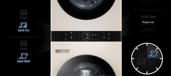 Tháp giặt sấy LG WashTower WT1410NHE với Bảng Điều Khiển Dễ Tiếp Cận