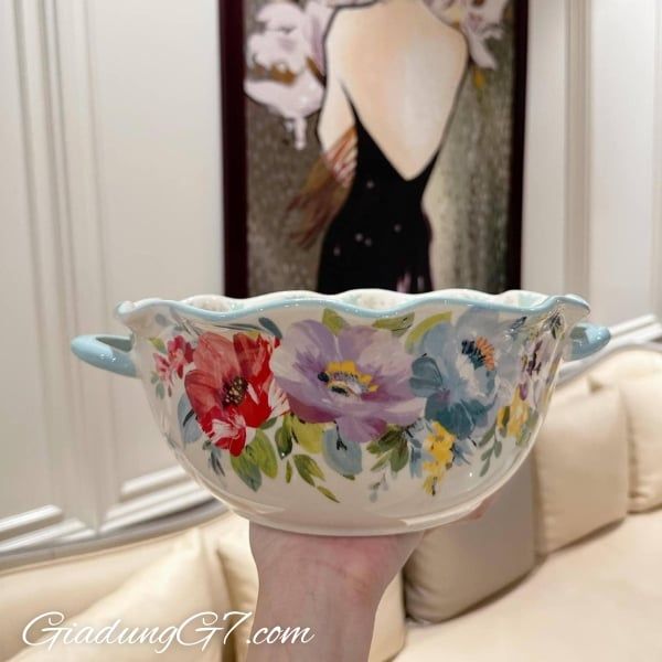Bát gốm The Pioneer Woman Sweet Romance Blossom 25cm Chất Lượng Cao, Bền Bỉ