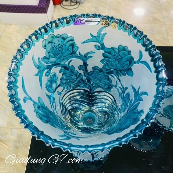 Bình hoa pha lê cúp Sakura Ales Zverina 50.5cm Sản Phẩm Thủ Công và Tinh Tế