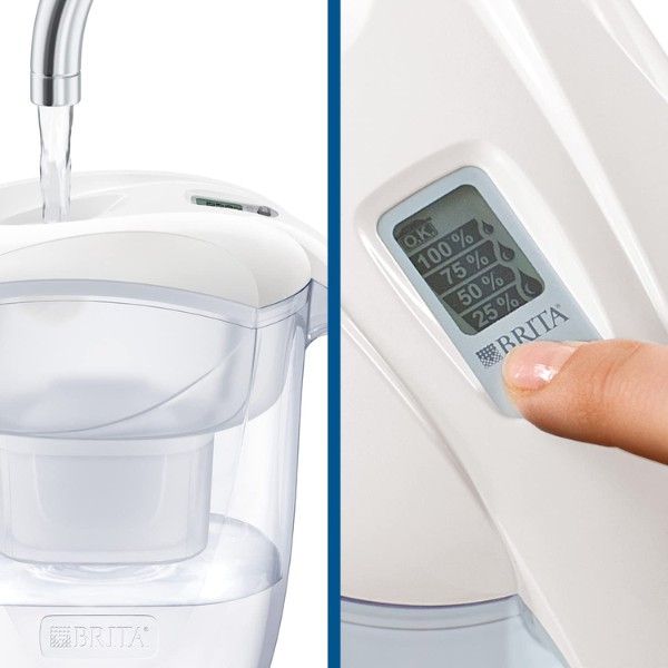 Bình lọc nước BRITA Elemaris cảm biến đo độ cứng của nước, lượng sử dụng và thời gian thay thế lõi lọc chính xác