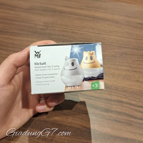 Bộ 2 Lọ Đựng Muối WMF McSalt 12.8449.6040 màu Bạc/Vàng Dễ Dàng Vệ Sinh và Bảo Quản